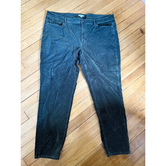 J.jill forest green velour pants - Picture 1 of 7